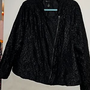 Lane Bryant Black Lacy Jacket
